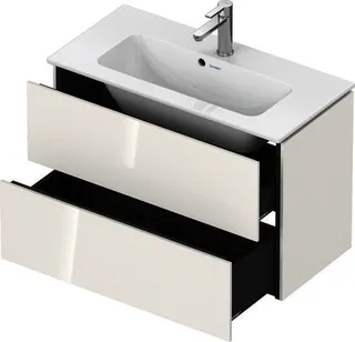 Duravit WTU Compact L-Cube 550x820x391mm 2 Schubkästen, Weiß Hochglanz – Bild 5