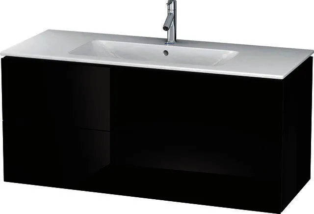Duravit WTU wandh. L-Cube 481x1220x550mm 2 SchKa, f.233612, schwarz hochglanz
