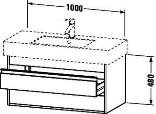 Duravit WTU wandhängend Ketho 455x1000x480mm 2 SchKa, für 032910, Betongrau Matt – Bild 4