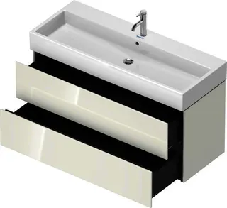 Duravit WTU L-Cube 544x1184x459mm 2 Schubkästen, Weiß Hochglanz – Bild 5