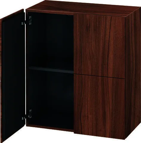 Duravit Halbhochschrank L-Cube 363x700x800mm 2 Türen, nussbaum natur