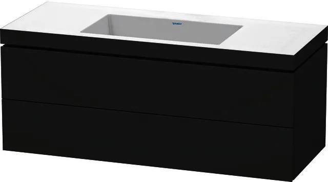 Duravit WTU L-Cube m. Vero Air 500x1200x480mm o.HL, 2 SchKa, Graphit Matt