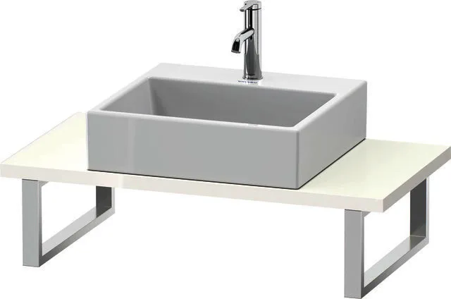 Duravit Konsole variabel L-Cube Compact 1 Ausschn.,30xvarx480,Weiß Hochglanz