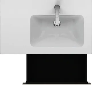 Duravit WTU L-Cube 400x820x481mm, wandh. 1 Auszug,Becken re.,Weiß Hochglanz