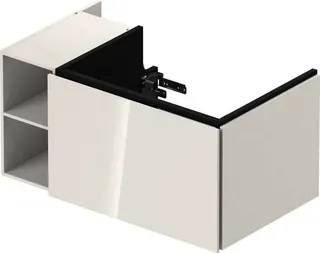Duravit WTU L-Cube 400x820x481mm, wandh. 1 Auszug,Becken re.,Weiß Hochglanz – Bild 2