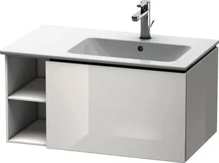 Duravit WTU L-Cube 400x820x481mm, wandh. 1 Auszug,Becken re.,Weiß Hochglanz – Bild 4