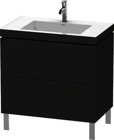 Duravit WTU L-Cube m. Vero Air 698x800x480mm 1 HL, 2 Auszüge, Graphit Matt
