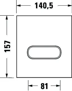 Duravit DuraSys A1 Betät.-Pl.mech. f. Urinal Aufgesetzt, Glas Weiß – Bild 4