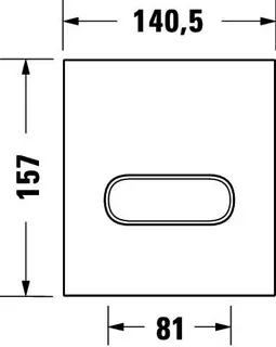 Duravit DuraSys A1 Betät.-Pl.mech. f. Urinal Aufgesetzt, Glas Weiß – Bild 5