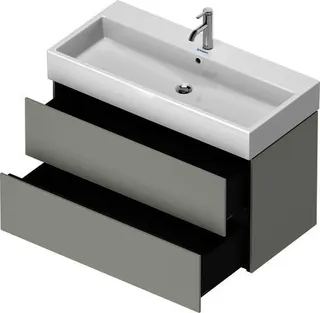 Duravit WTU L-Cube 544x984x459mm 2 Schubkästen, Betongrau Matt – Bild 2