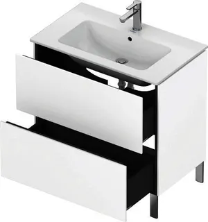 Duravit WTU stehend L-Cube 481x820x704mm 2 Auszüge, f.233683, weiß matt – Bild 3