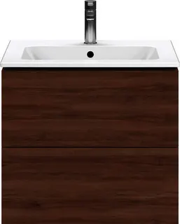 Duravit WTU wandh. L-Cube 481x620x550mm 2 SchKa, f.233663, nussbaum natur – Bild 5