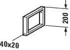 Duravit Konsolenträger-Handtuchhalter Universal, 480x40x200mm, chrom – Bild 2