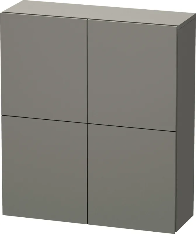 Duravit Halbhochschrank L-Cube 243x700x800mm 2 Türen, Betongrau Matt