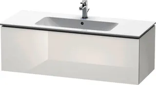 DU WTU wandh. L-Cube 481x1220x400mm 1 Auszug, f.233612, weiß hochglanz