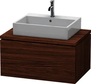 DU WTU für Konsole L-Cube 400x820x547mm 2 Schubkästen, Nussbaum Dunkel