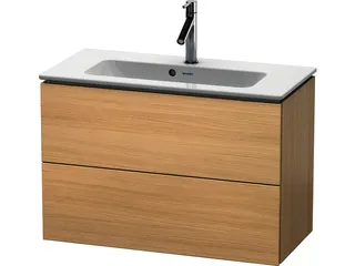 Duravit WTU Compact L-Cube 550x820x391mm 2 Schubkästen, Mediterrane Eiche – Bild 3