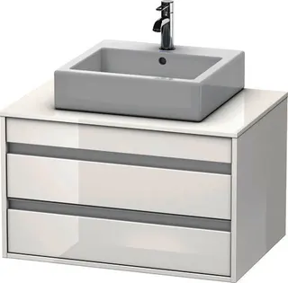 DU WTU wandhängend Ketho 550x800x496mm 2 SchKa, für ASB mi., weiß hochglanz