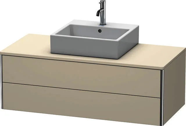 Duravit Waschtisch-Unterbau XSquare, 2 SK, wandh. 400x1200x548mm, Taupe