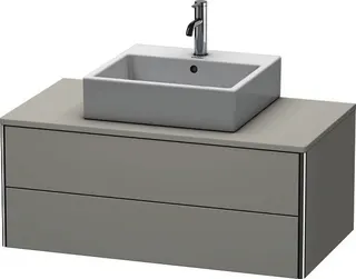 DU WTU XSquare 400x1000x548, wandhängend Betongrau Matt, 2 Schubkästen