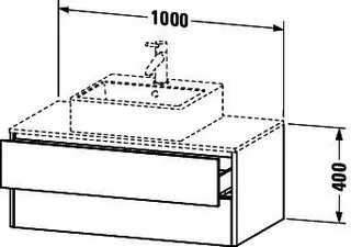 Duravit WTU XSquare 400x1000x548, wandhängend Weiß Matt, 2 Schubkästen – Bild 3