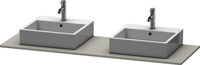 Duravit Konsole XSquare mit zwei Ausschnitten 16x1600x550mm, Betongrau Matt