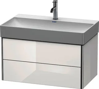 DU WTU XSquare 397x784x460mm 2 Schubk., Weiß Hochglanz