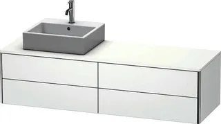 DU WTU XSquare, 4 SK, wandh, Becken li 400x1600x548mm, Weiß Matt