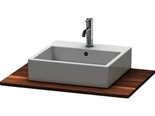 Duravit Massivholzkonsole XSquare,1 Ausschn. 20x800x550mm, Amerik. Nussbaum massiv – Bild 2