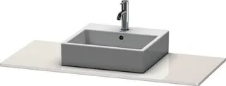 DU Konsole XSquare mit einem Ausschnitt 16x1200x550mm, Weiß Hochgl.
