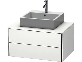 DU WTU XSquare 400x800x548mm,wandhängend Weiß Matt, 2 Schubkästen