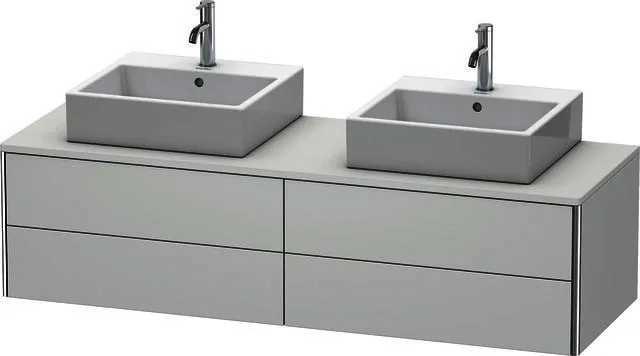 Duravit Waschtisch-Unterbau XSquare, 4 SK, wandh. 400x1600x548mm, Weiß Seidenmatt
