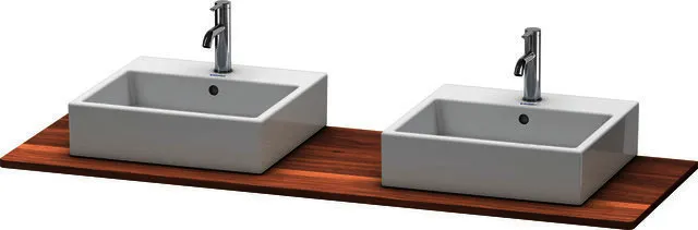 Duravit Massivholzkonsole XSquare,2 Ausschn. 20x1600x550mm, Amerik. Nussbaum massiv