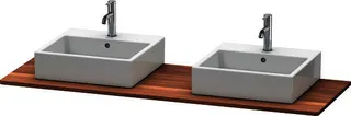 DU Massivholzkonsole XSquare,2 Ausschn. 20x1600x550mm, Amerik. Nussbaum massiv