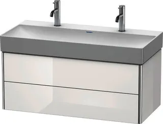 DU WTU XSquare 397x984x460mm 2 Schubk., Weiß Hochglanz