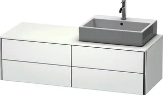 DU WTU XSquare, 4 SK, wandh, Becken re 400x1400x548mm, Weiß Matt