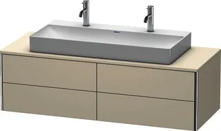 DU WT-Unterbau XSquare, 4 SK, wandh. 400x1400x548mm, Taupe