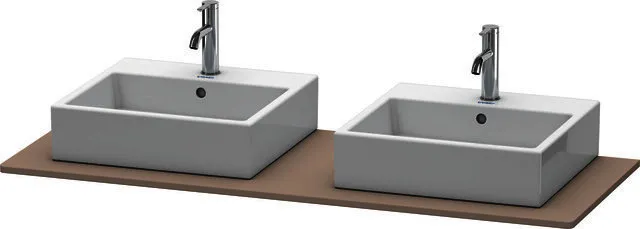 Duravit Konsole XSquare mit zwei Ausschnitten 16x1400x550mm, Basalt Matt