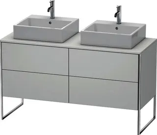 DU WTU XSquare 778x1400x548mm 4 Schubk., Weiß Seidenmatt