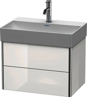 DU WTU XSquare 397x584x390mm 2 Schubk., Weiß Hochglanz