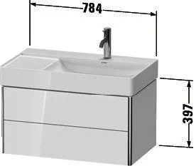 Duravit WTU XSquare wandhängend,397x784x460mm 2Schubkästen,weiß matt – Bild 3
