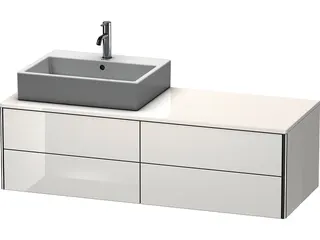 Duravit WTU XSquare, 4 SK, wandh, Becken rechts 400x1400x548mm, Taupe Seidenmatt – Bild 2