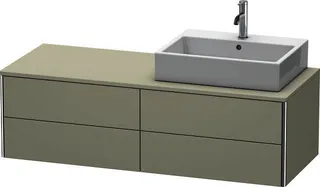 Duravit WTU XSquare, 4 SK, wandh, Becken rechts 400x1400x548mm, Taupe Seidenmatt – Bild 4