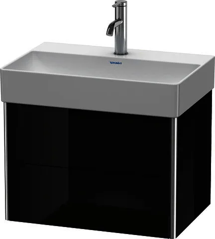 Duravit WTU XSquare 397x584x390mm 2 Schubk., Schwarz Hochglanz