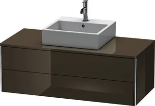 DU WT-Unterbau XSquare, 2 SK, wandh. 400x1200x548mm, Flannel Grey Hochglanz