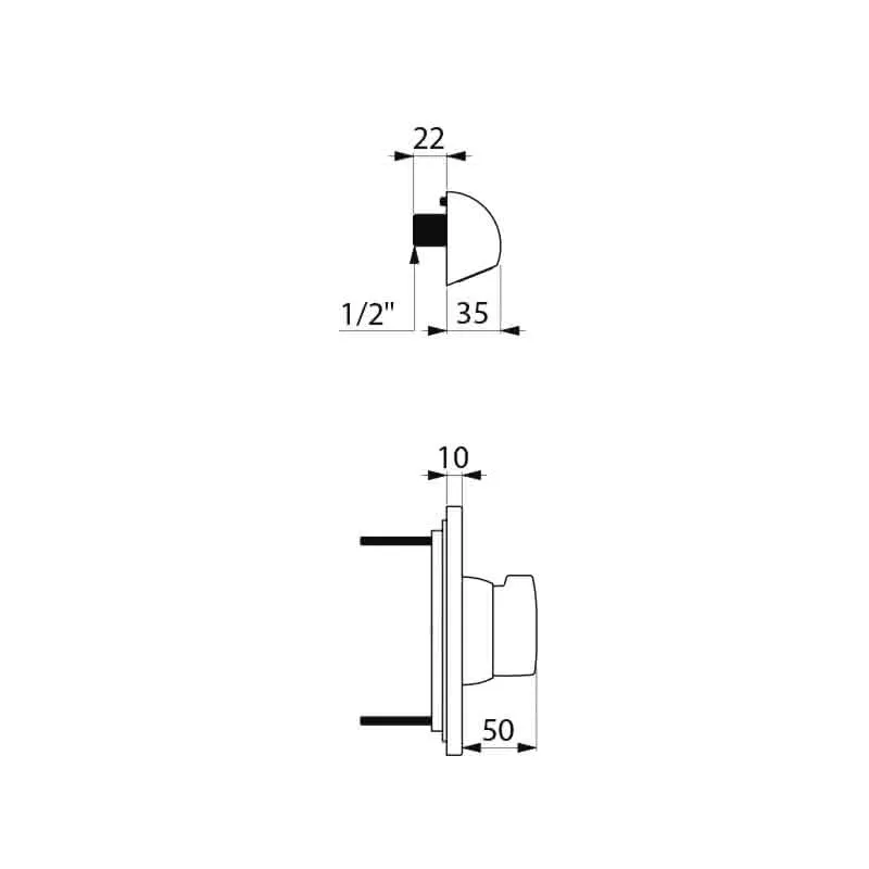 KD Selbstschl.-Vent. TEMPOSTOP AB DU G1/2B UP/TC unverc.,15 Sek