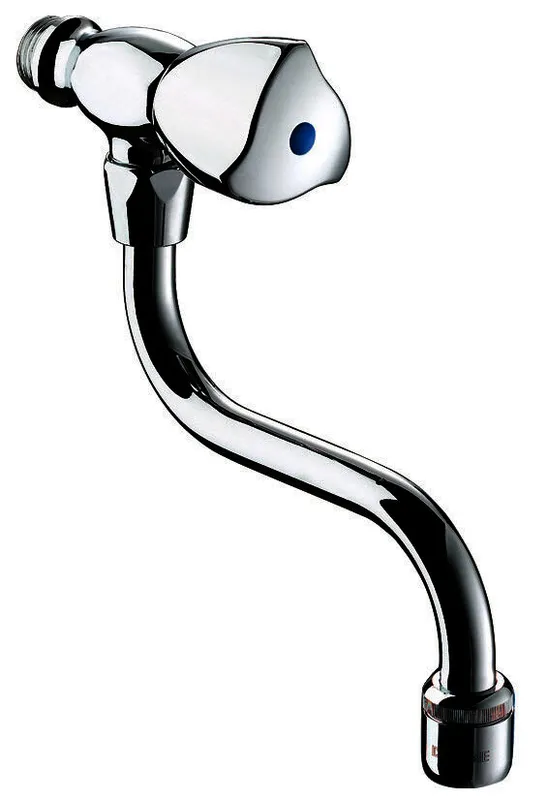 KD Wand Ventil für Waschrinne G1/2B mit Schwenkauslauf L150mm