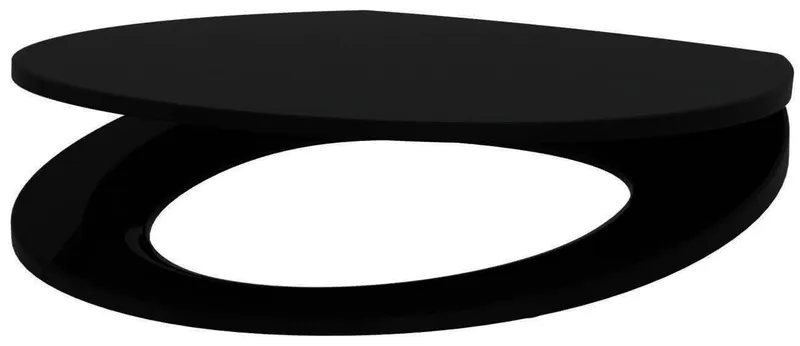 KD WC-Sitz Slim BCN schwarz Duroplast mit Deckel