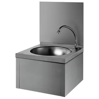 KD Waschtisch SXS kpl.m.Selbstschl.-Ventil u. Rückwand Edst. 1.4301 sat.