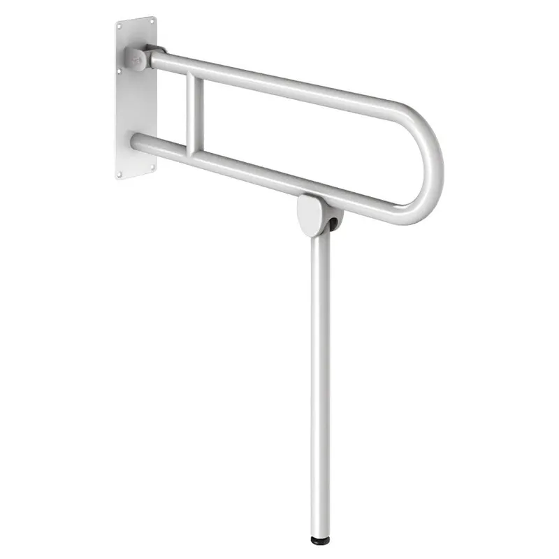 KD Stützklappgriff m. Fuß Basic D32 L760 pulverbeschichtet weiß